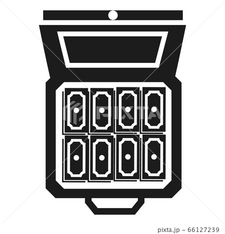 Full bribery money case icon, simple style Full bribery money case icon, simple style 66127239