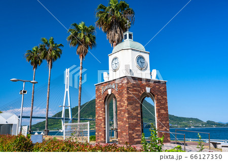 《愛媛県》しまなみ海道・多々羅大橋をのぞむ《多々羅しまなみ公園より》 66127350