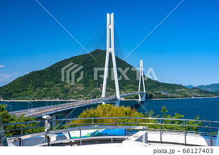 《広島県》しまなみ海道・多々羅大橋をのぞむ《多々羅展望台より》 66127403