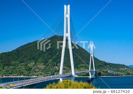 《広島県》しまなみ海道・多々羅大橋をのぞむ《多々羅展望台より》 66127410