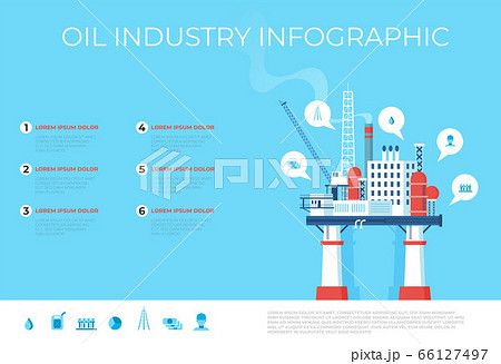 Flat vector Oil Platform Oil Industry 66127497
