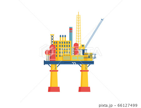 Flat vector Oil Platform Oil Industry 66127499