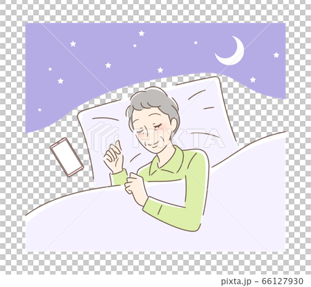 笑顔で眠る女性 66127930