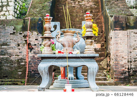 Altar for prayer at a Buddhist temple of Po Nagar Cham Towers 66128446