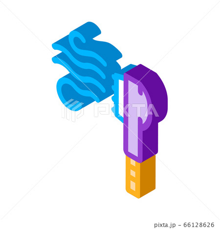 Laundry Electric Steamer Brush isometric icon vector illustration 66128626