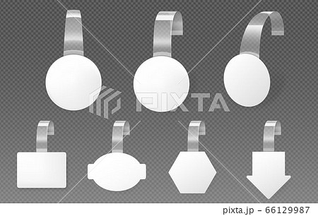 Advertising wobblers, speech bubbles mockup set 66129987