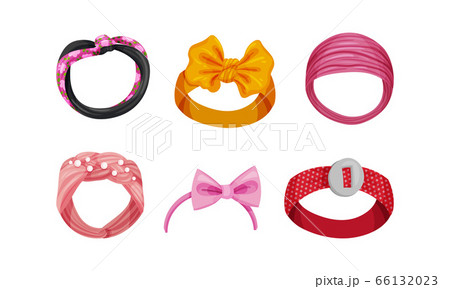 Female Headband as Hair or Head Accessory Vector Set Female Headband as Hair or Head Accessory Vector Set 66132023