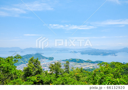 朝日山展望台の風景（竹原市） 66132920