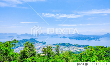 朝日山展望台の風景（竹原市） 66132923