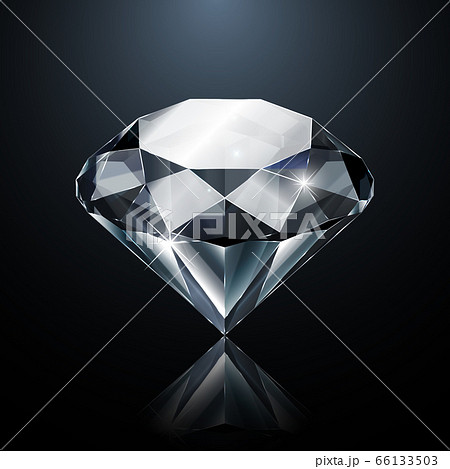 Dazzling diamond on black background Dazzling diamond on black background 66133503