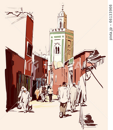 Street market in Marrakech, Morocco 66133966