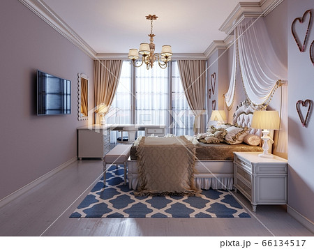 Design a room for a teenager in a classic style. A Design a room for a teenager in a classic style. A 66134517