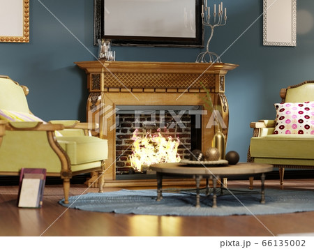 Relaxation area of the classic-style living room 66135002