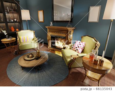 Relaxation area of the classic-style living room 66135043