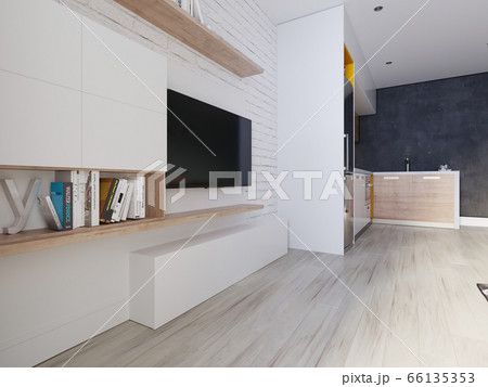 A TV unit, TV wall, TV set, with a TV and A TV unit, TV wall, TV set, with a TV and 66135353