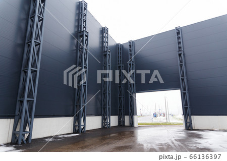 Exit from a distribution warehouse with cargo Exit from a distribution warehouse with cargo 66136397
