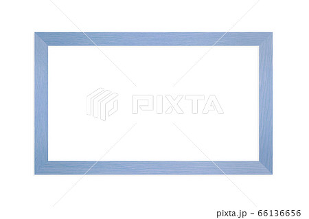 isolated blank wood frame on white background 66136656