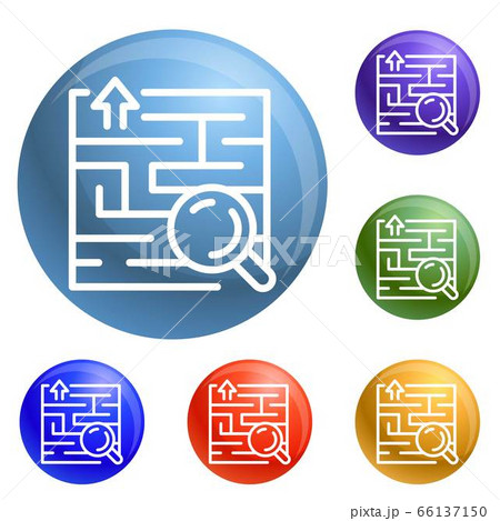 Find solution icons set vectorのイラスト素材 [66137150] - PIXTA