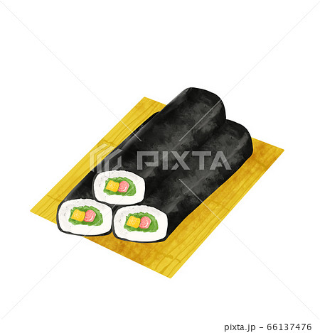 手巻き寿司のイラストのイラスト素材