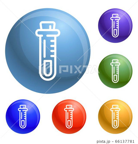 Test tube icons set vector 66137781