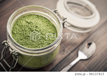 Moringa powder in glass jar Moringa powder in glass jar 66137815