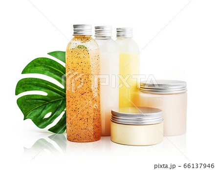 Cosmetic bottles and jars with metal cover Cosmetic bottles and jars with metal cover 66137946