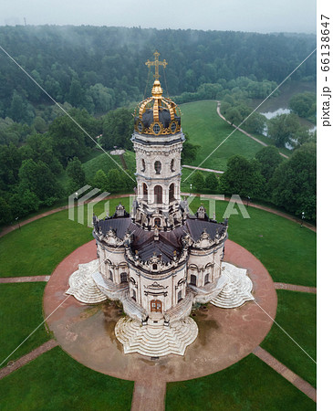 Baroque Church of The Portent of the Most Holy Mother of God in Dubrovitsy Estate, Moscow region, Russia 66138647