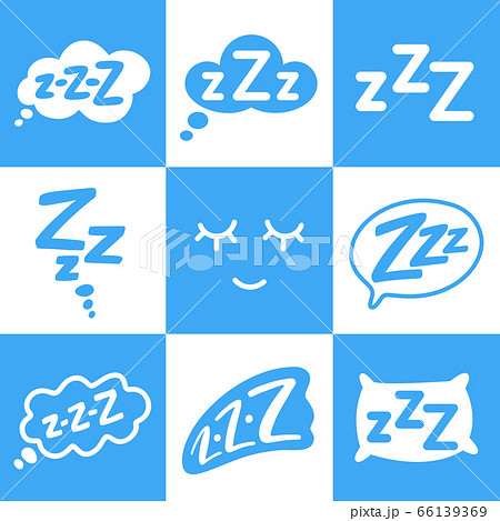 Z Z Z Text On Text Bubble Icon For Sleeping Modeのイラスト素材