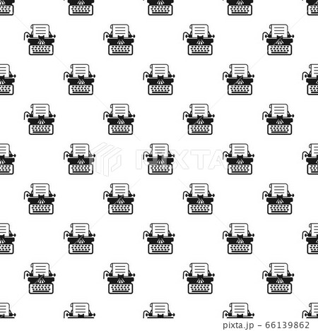 Antique typewriter pattern seamless vector 66139862