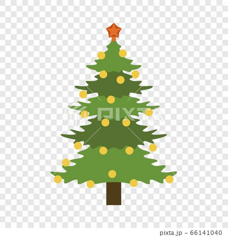 Xmas fir tree icon, flat style Xmas fir tree icon, flat style 66141040