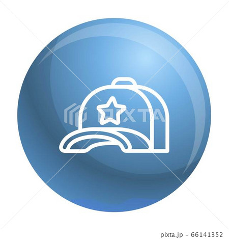 Star baseball cap icon, outline style Star baseball cap icon, outline style 66141352