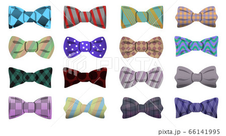 Bowtie icon set, cartoon style 66141995