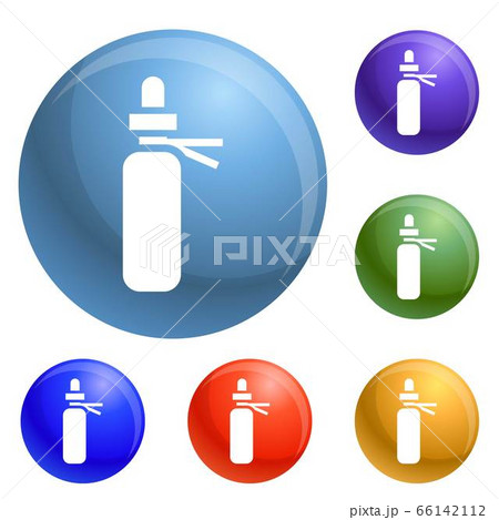 Medical pill icons set vector 66142112