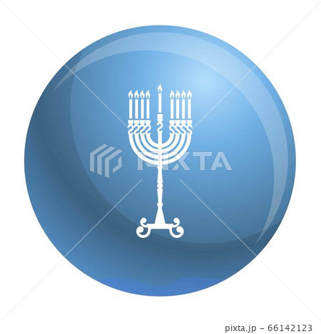 Hanukkah candle stand icon, simple style 66142123