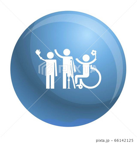 Man in wheelchair icon, simple style 66142125