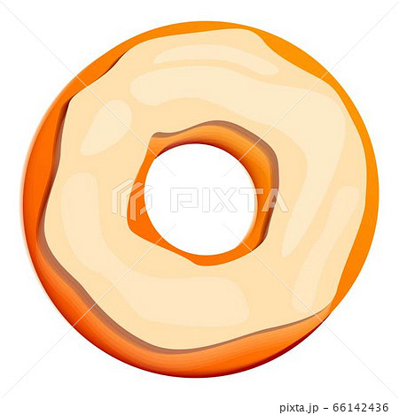 White creme biscuit icon, cartoon style White creme biscuit icon, cartoon style 66142436