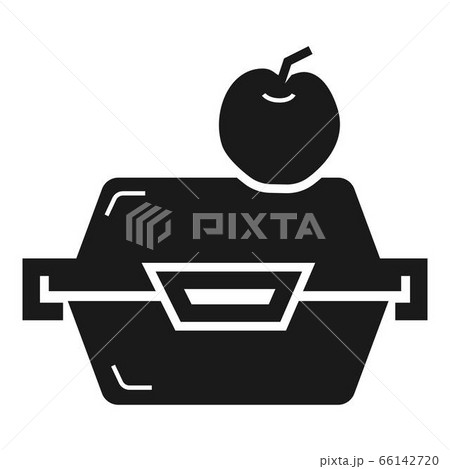Apple fruit lunchbox icon, simple style Apple fruit lunchbox icon, simple style 66142720