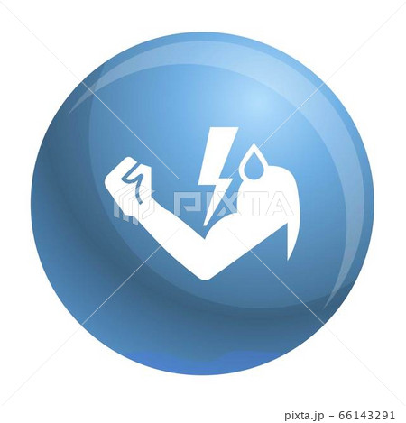 Power hand bolt icon, simple style 66143291