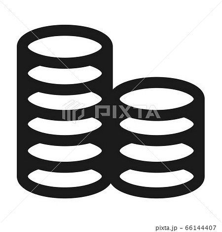 Coin stack icon, simple style 66144407