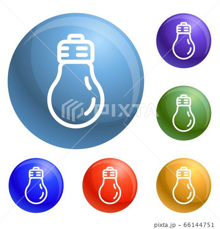 Light bulb icons set vector 66144751