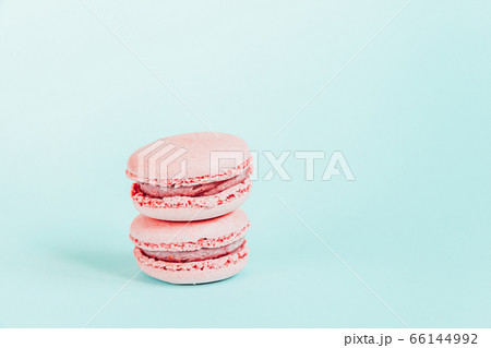 Sweet almond colorful unicorn pink macaron or 66144992