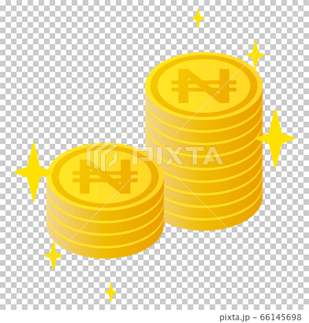 The Nigeria Naira currency symbol coins 66145698