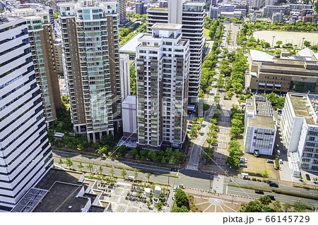 福岡タワーから見る美しい景色 サザエさん通り方面 福岡タワーから見る美しい景色 サザエさん通り方面 66145729