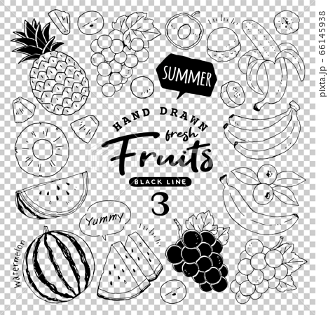 Summer Fruits Colouring Page