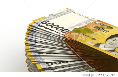Stack of South Korean Won 66147197