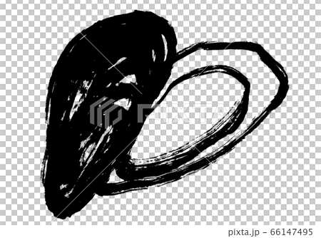 ムール貝　水彩画 66147495