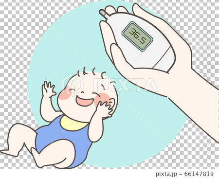 赤ちゃんの検温 66147819