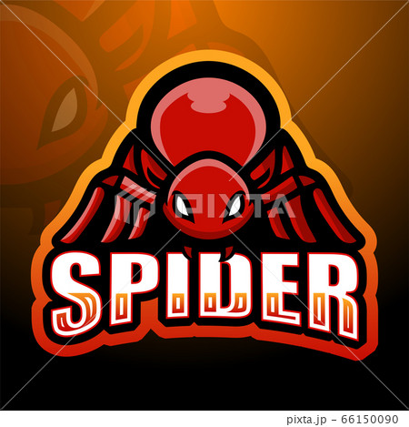 Spider mascot esport logo design	 66150090