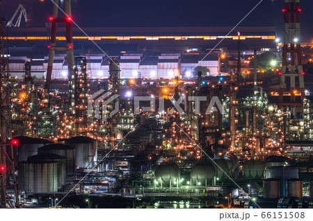 《岡山県》水島コンビナート・工場夜景《鷲羽山スカイラインより》 66151508