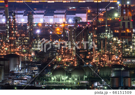 《岡山県》水島コンビナート・工場夜景《鷲羽山スカイラインより》 66151509